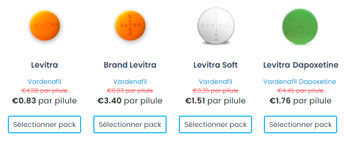 acheter Levitra Vardenafil en ligne Levitra générique en France